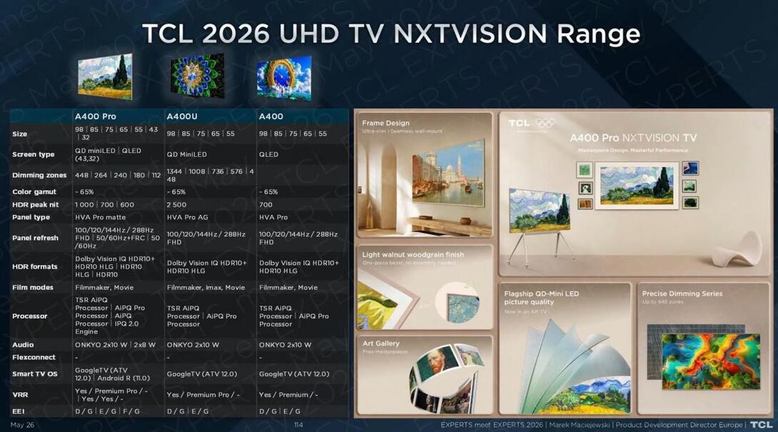 TCL2026NXTvisionrangeA400avmagazine.it