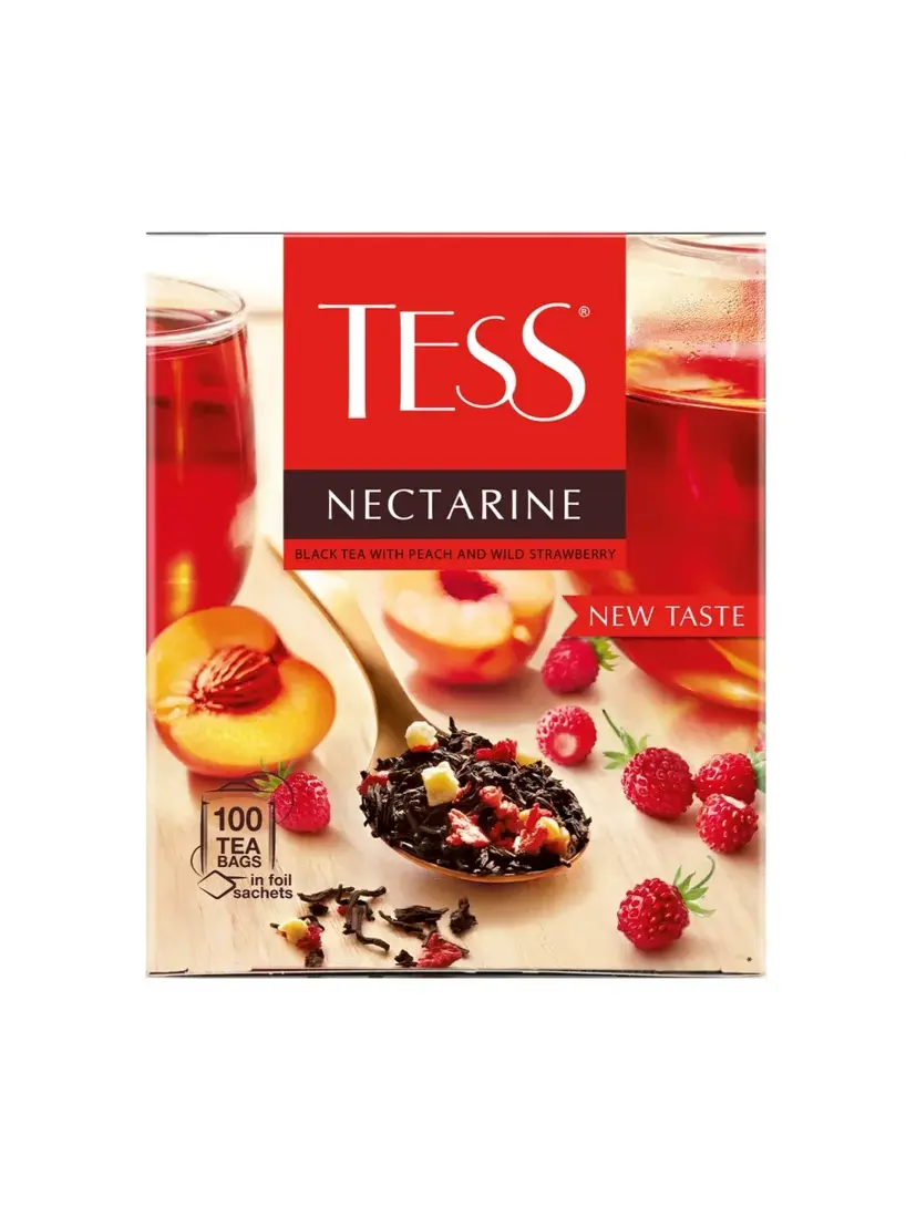 Чай черный Tess Nectarine, в пакетиках, 100 шт. (с ВБ Кошельком и Клубом)