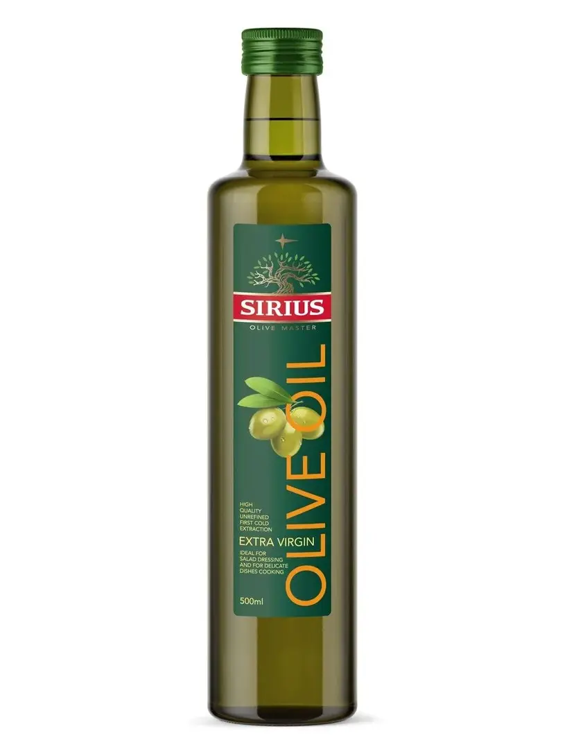 Масло оливковое SIRIUS Extra Virgin, 500 мл (с бонусами продавца, с картой банка-партнера)
