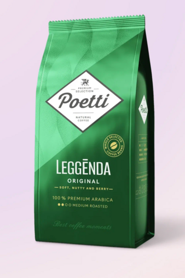 Кофе в зернах Poetti Leggenda Original, арабика, средняя обжарка, 1 кг