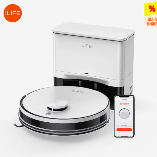 Робот-пылесос ILife A30 Pro, 40 Вт, беспроводной, влажная уборка, пылесборник
