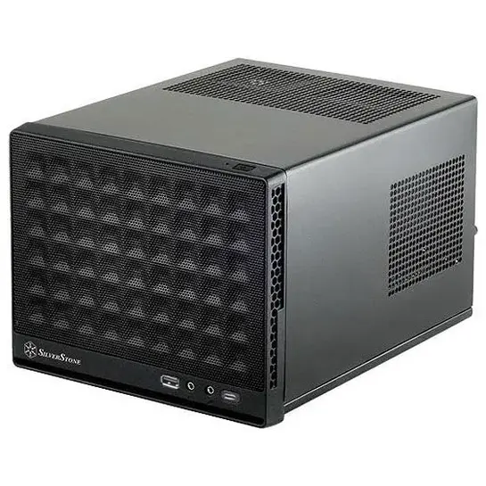 Компьютерный корпус SilverStone SST-SG13B, чёрный матовый, формат Mini-ITX, SFF, USB 3.2 Gen1 Type‑A (с картой банка‑партнёра)