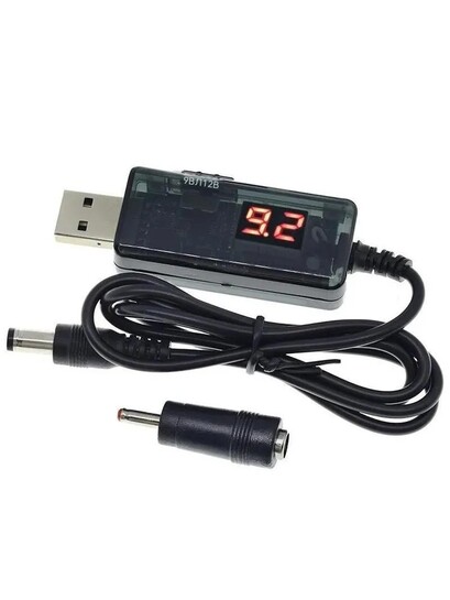 Повышающий конвертор USB 5V > 9V/12V для питания роутера от повербанка (с картой банка-партнёра, из-за рубежа)