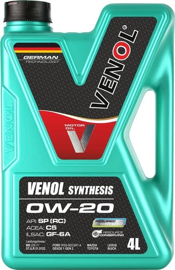 Масло моторное синтетическое VENOL 0W-20, 4 л (с банками-партнерами и бонусами продавца)
