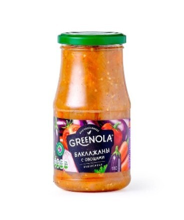Баклажаны GREENOLA обжаренные с овощами 510г
