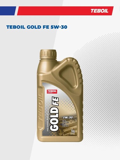 Масло моторное синтетическое TEBOIL GOLD FE 5W-30, 1 л (с банками-партнёрами, с бонусами продавца)