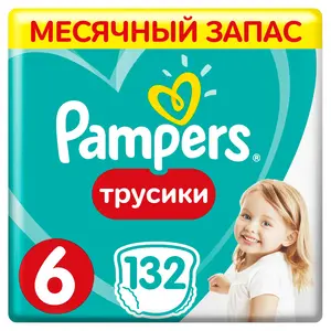 Трусики Pampers Pants 15+ кг, размер 6, 132 шт.