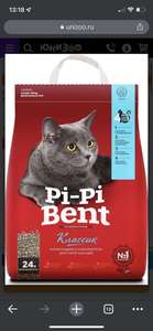 Наполнитель Pi-Pi-Bent Классик комкующийся глиняный для кошек (24 литра)