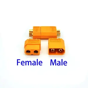 Разъем питания XT-60 2 pin (комплект разъемов Male + Female)