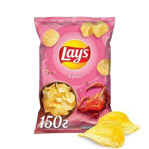 Чипсы Lay's краб, 150 г за 3 шт. (60₽ за пачку) и другие вкусы