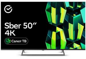 4K Телевизор Sber SDX-50U4125, 50"(127 см), RAM 2GB, Smart TV
