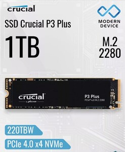 Твердотельный накопитель  Crucial SSD P3 Plus 1TB PCIe M.2 2280 Pci-E 4.0 (с WB кошельком)