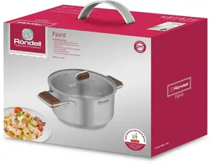 Кастрюля с крышкой Rondell 24 см., 5.2 л., Fjord RDS-1792 (по озон карте)