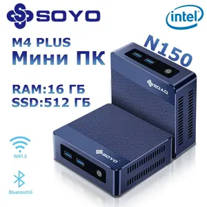 Мини-ПК SOYO M4 Plus (Intel N150, RAM 16 ГБ, SSD 512 ГБ, Windows), из Китая