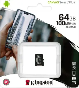 Карта памяти microSDXC UHS-I Kingston Canvas Select Plus 64 ГБ, 100X, Class 10, SDCS2/64GBSP (с картой OZON)