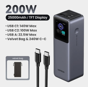 Внешний аккумулятор Ugreen Fast Charging PowerBank 200W 25000mAh