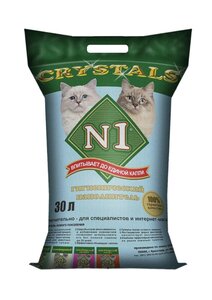 Впитывающий наполнитель N1 Crystals 30 л