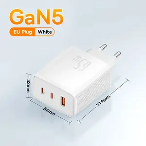 Зарядное устройство Baseus Cube Pro GaN5, 65 Вт (1xUSB-A, 2xUSB-C)