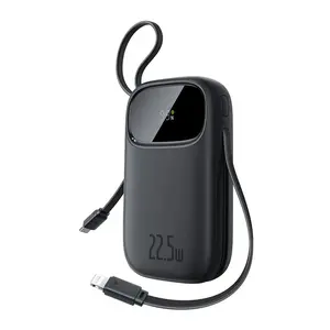 Внешний аккумулятор Baseus QPow 3 PPQD3-1022D (20000 мАч, 22.5 Вт,  со встроенным выдвижным кабелем USB-C, Lightning)