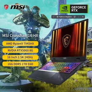 Ноутбук MSI Crosshair 16 HX, 16", IPS, 16ГБ/1ТБ, R9 7945HX, RTX 5060, Windows 11 (без пошлины)