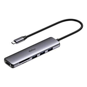 Док-станция Type-C Netac WF14 6в1 USB3.0*3+HDMI+mSD/SD 2.0
