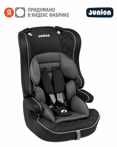 Автокресло Junion Dino группа 1/2/3 (9-36 кг), съемный чехол, чёрный