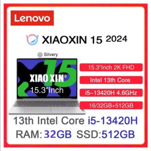 Ноутбук Lenovo XIAOXIN 15 2024, 15.3", FHD, Intel i5-13420H, 32/512 ГБ, Intel Iris Xe Graphics