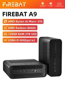 Мини-ПК FIREBAT A9, Ryzen AI Max+ 395, RAM 128 ГБ, SSD 2048 ГБ, AMD Radeon 8060S (с картой OZON, из-за рубежа)