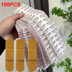 Лейкопластырь 100 шт водонепроницаемые и дышащие (из-за рубежа, с картой OZON)