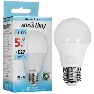  Лампа светодиодная Smartbuy, цоколь E27, 5 Ватт