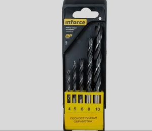 Набор сверл по дереву 5 шт (4,5,6,8,10мм) Inforce 11-01-401-5