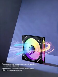 Реверсивный argb pwm вентилятор для ПК (с картой OZON, из-за рубежа)