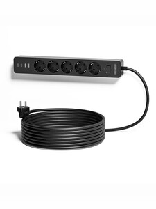 Сетевой фильтр с выключателем NTONPOWER GPC 5 розеток, 2USB-А 2USB-С, 3 м (с картой OZON, из-за рубежа)