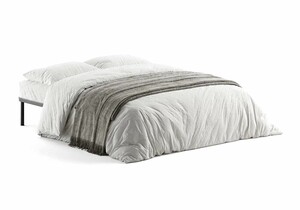 Кровать металлическая двуспальная Нонтон Мир, 140x200 см, ламели, черная