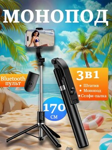 Штатив для телефона с пультом напольный, настольный 170 cm (с картой OZON)