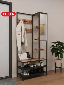 Вешалка в прихожую LETTA Frame с зеркалом (с ВБ кошельком)