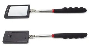 Досмотровое зеркало с подсветкой, инспекционное телескопическое, 79 см (с Озон картой, из-за рубежа)