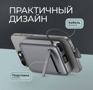 Внешний аккумулятор MagSafe Deppa 33701 (с бонусами магазина)