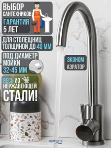 Смеситель для кухни однорычажный AquaVista (с Озон-картой)