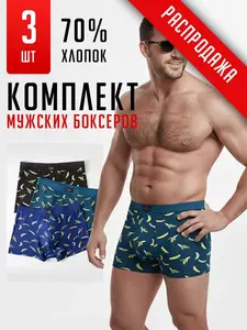 Комплект трусов боксеров Ghldin Kldin for Men 3 шт (с картой OZON)
