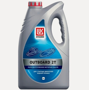 Масло моторное ЛУКОЙЛ OUTBOARD 2Т для водной техники, полусинтетическое, 4 л (с картой Пэй)