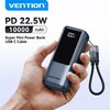 Портативный аккумулятор Vention с кабелем USB-C 10000 мАч