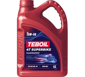Моторное масло 4T SUPERBIKE OIL TEBOIL 15W-50, 4 л